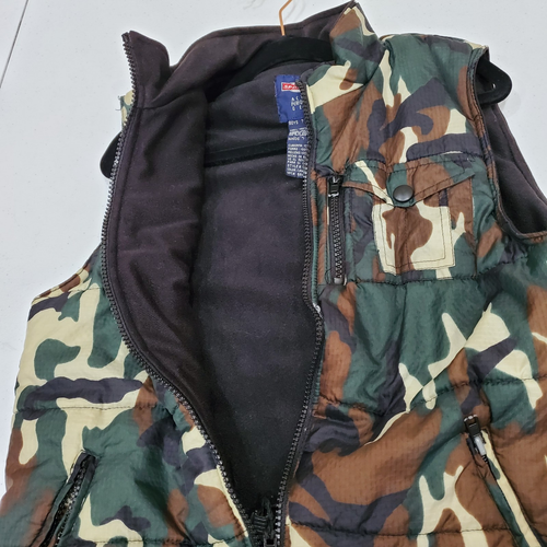 SporTrax Vest Jacket Youth Size 7 Brown Green Camo Full Zip Puffer Zip Pockets - Picture 8 of 10