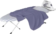 Honey-Can-Do Folding Tabletop Ironing Board with Iron Rest, Blue, 32” L X 12” W,