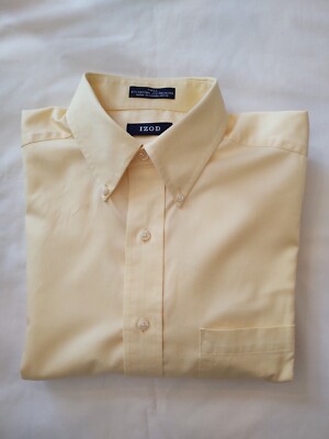 izod wrinkle free dress shirts IZOD TWILL WRINKLE FREE MEN LONG SLEEVE DRESS SHIRT - SIZE MEDIUM (15.5)  34/35