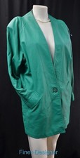Leathers New England Sports Wear Womens Coat Jacket Shoulder Pads 8 New Vtg 80s