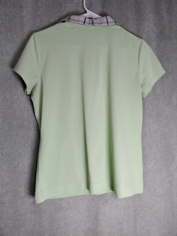 Camisa polo feminina Izod Perform X Cool FX tamanho M verde pistache manga curta - Imagem 4 de 4