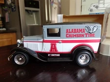 MODEL A FORD DELIVERY VAN STREET ROD ALABAMA CRIMSON TIDE LTD ED 1/25 SPEC CAST
