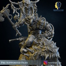 The Ork Beast Hunter WarBoss with 70mm Terrain Base