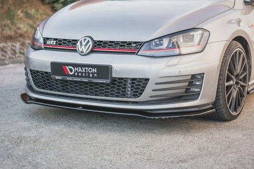 Front Diffuser Splitter V2 Maxton Design Gloss Black ABS for VW Golf Mk7 Gti - Picture 4 of 6