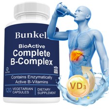 Vitamin B Complex  5-MTHF Folate - Beneficial for Stress, Heart, Nervous System