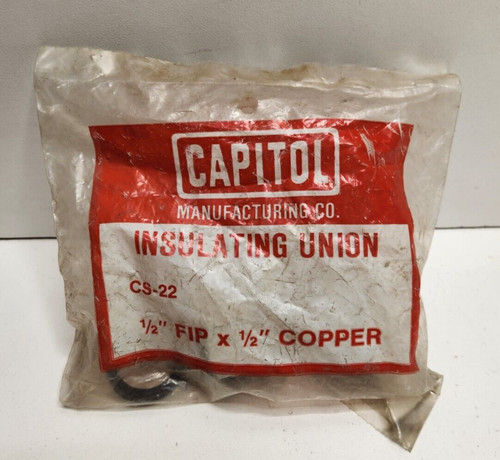 NEW OLD STOCK! CAPITOL 1/2" FIP X 1/2" COPPER INSULATING UNION CS-22