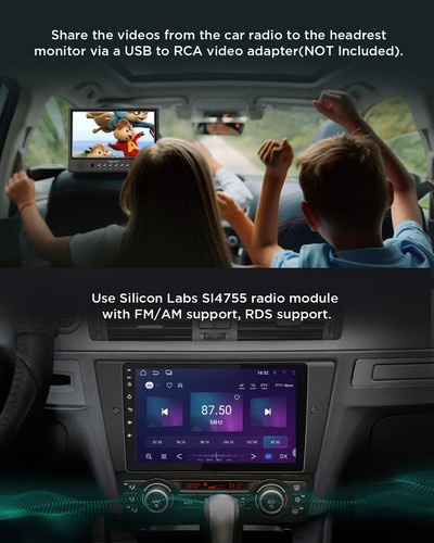 For BMW E90 E91 E92 E93 316d 2009-2011 9"Android 13 GPS Car Stereo Radio CarPlay - Picture 10 of 31