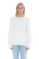 New $890 The Row Sibel Wool Cashmere Blend Sweater in Ivory sz L