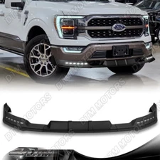 For 21-23 Ford F150 Sequential LED Turn Signal Light Front Bumper Lip Body Kit