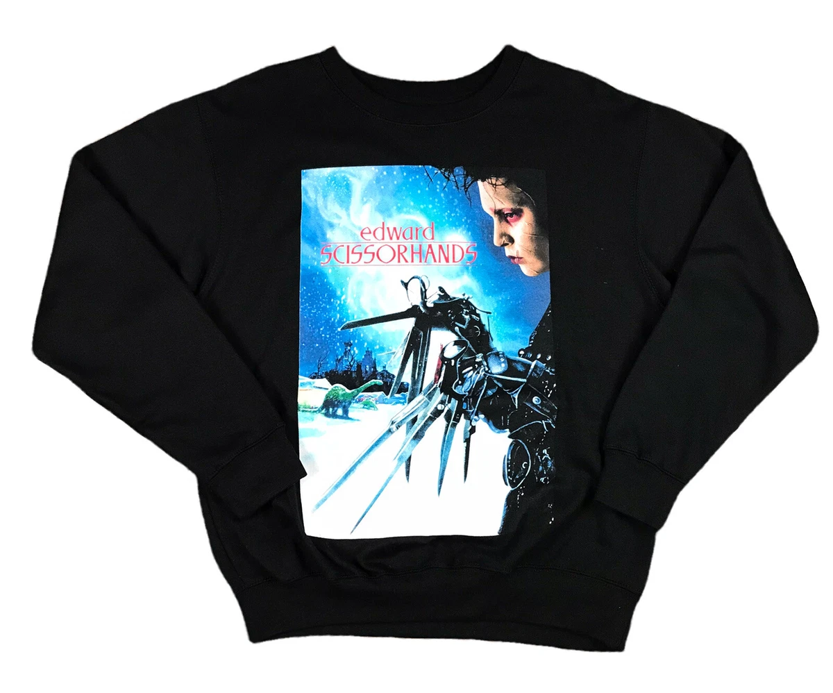 Edward Scissorhand “I Am Not Complete.” Men's Big Graphic Logo Crewneck  Sweater | eBay
