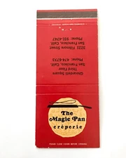 Vtg The Magic Pan Creperie San Francisco Ghiradelli Square Matchbook Cover SF CA