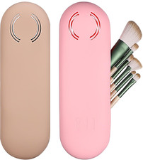 2PCS Silicone Makeup Brush Holder: Large Makeup Brush Holder Travel Soft Makeup