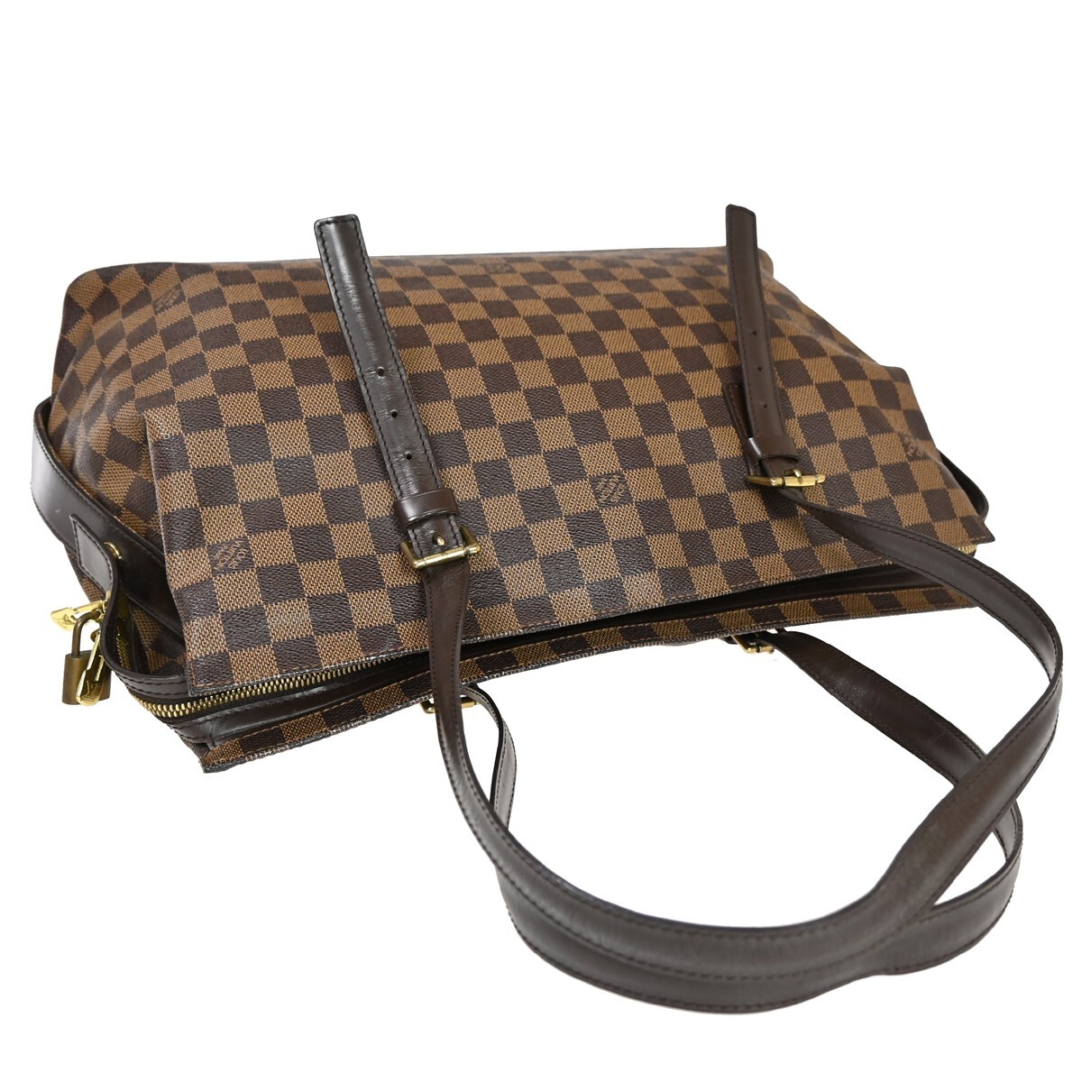 LOUIS VUITTON Chelsea Shoulder Tote Bag Damier Leather BN