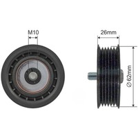 NTY Umlenk-/FüHrungsrolle Keilrippenriemen FüR Saab 9-3 Cabriolet YS3D 2.0