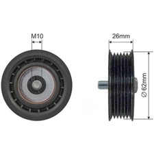 NTY Umlenk-/Führungsrolle Keilrippenriemen für Saab 9-3 Cabriolet YS3D 2.0