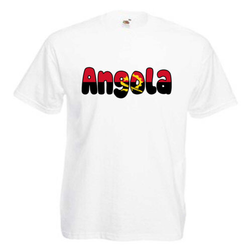 Angola Text Flag Children's Kids Child's T Shirt - 第 1/9 張圖片