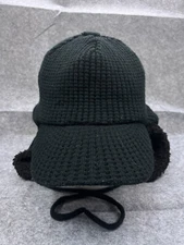 Red Head Brand Co Trapper Hat Adult One size Black Polyester Bill Brim Ear Flap