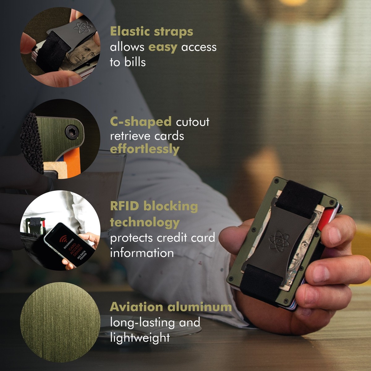 Portafoglio AirTag, Blocco RFID Premium Per Uomo / Portafoglio - Foto 9