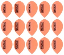 5 New Sets Pentathlon Extra Strong Pear Dart Flights - Ships Tracking - Orange