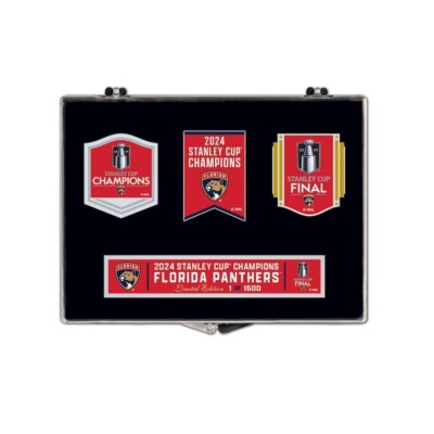 2024 Stanley Cup Champions Florida Panthers STANLEY CUP CHAMPION 3 PC Pin Set