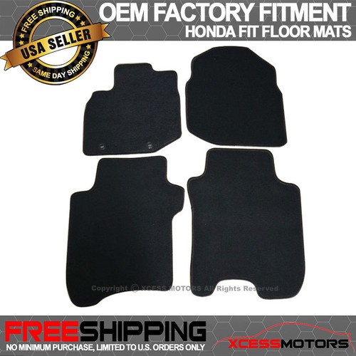 Fits 09-13 Honda 4Dr OE Factory Fitment Floor Mats Carpet Front&Rear Nylon Black - Picture 3 of 3