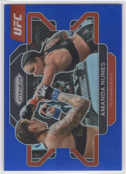 2022 Panini Prizm UFC Prizms Blue #65 Amanda Nunes /199 - NM-MT