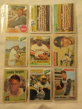 TOPPS PIRATES Baseball Team Cards 76 77 Stargell 76 77  Burgess 59 Obrien 56 ++ 