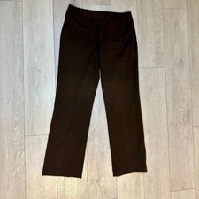 Women's brown business casual pants slacks trousers straight leg fall size 8