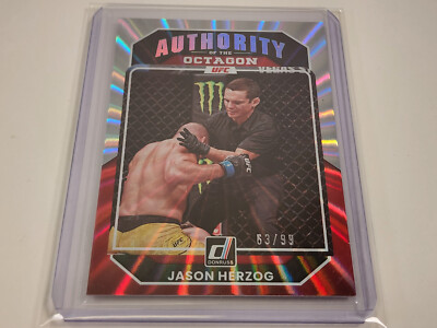 2023 Donruss UFC Authority of Octagon Holo Laser /99 Jason Herzog