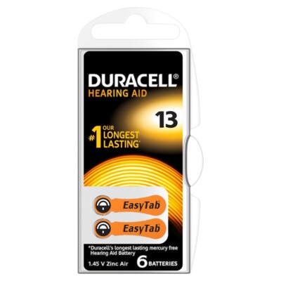 60 x Hörgerätebatterien Typ13 PR48 ActivAir DURACELL