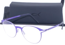 BLACKFIN BF 717 COL. 475 ARDEE ROUND TITANIUM PURPLE AUTHENTIC EYEGLASSES 47-19