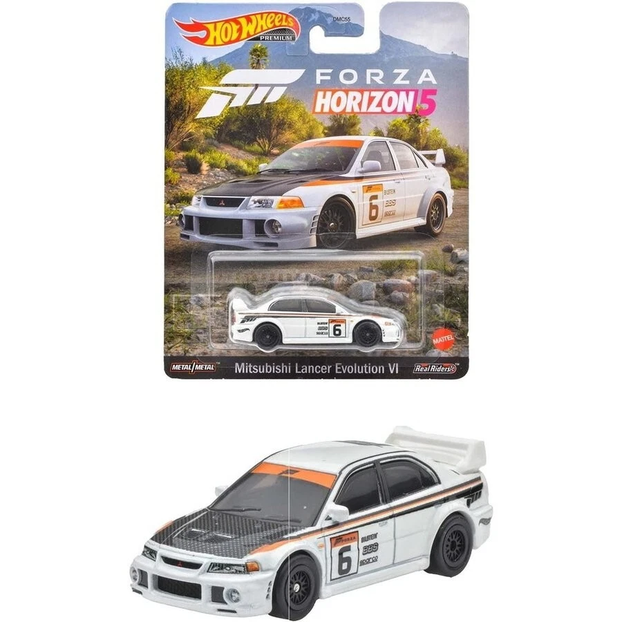Hot Wheels 2022 Premium Forza Horizon Mitsubishi Lancer Evolution VI белый HCP11 - Изображение 4 из 4