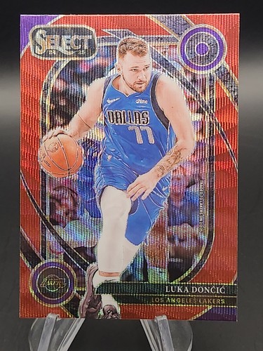 2024-25 Panini Select Luka Dončić #265 Courtside Red Wave Prizm Lakers