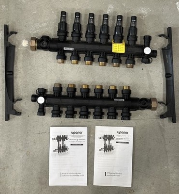 6-Loop EP Radiant Heat Manifold Assembly w/ Flow Meters (Uponor/Wirsbo) A2670601