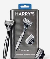 Harry's Men's CRAFT Handle Razor 2 5 Blade Cartridges Refills.
