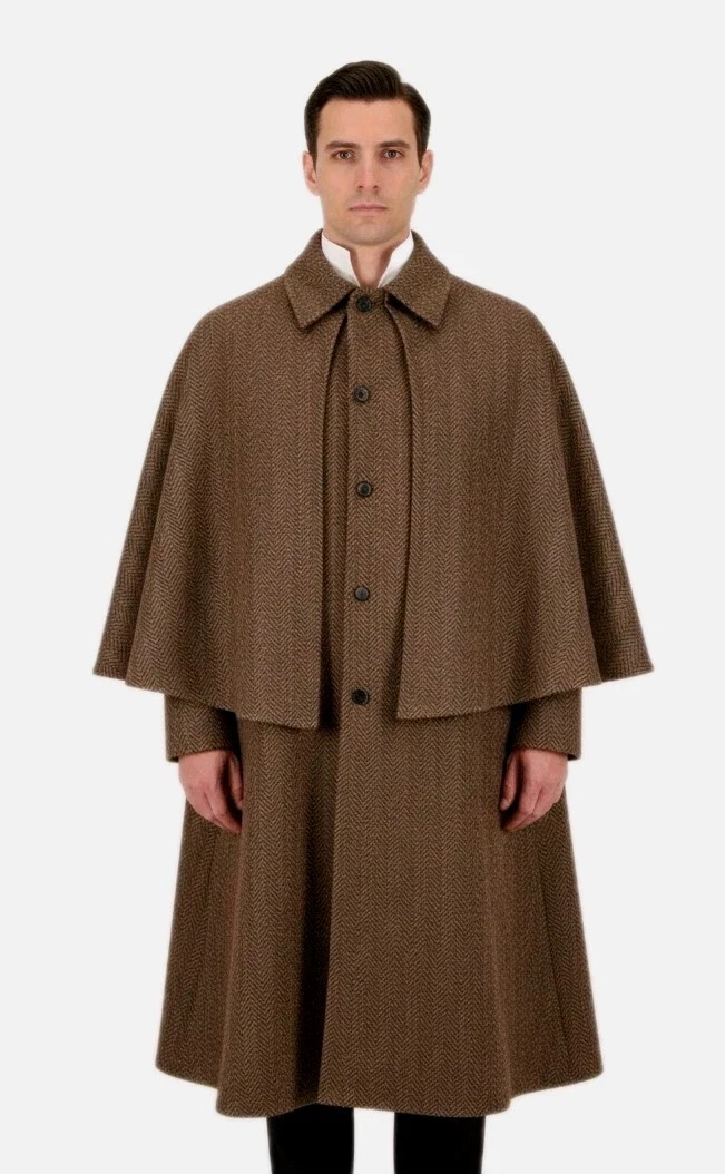 Manteau style cape Inverness victorien pour homme - Cape gothique