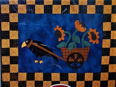 * THE QUILT COLLECTION * Primitive Style OLE' CROW - Wall-Hanging 22x 28 STARTED