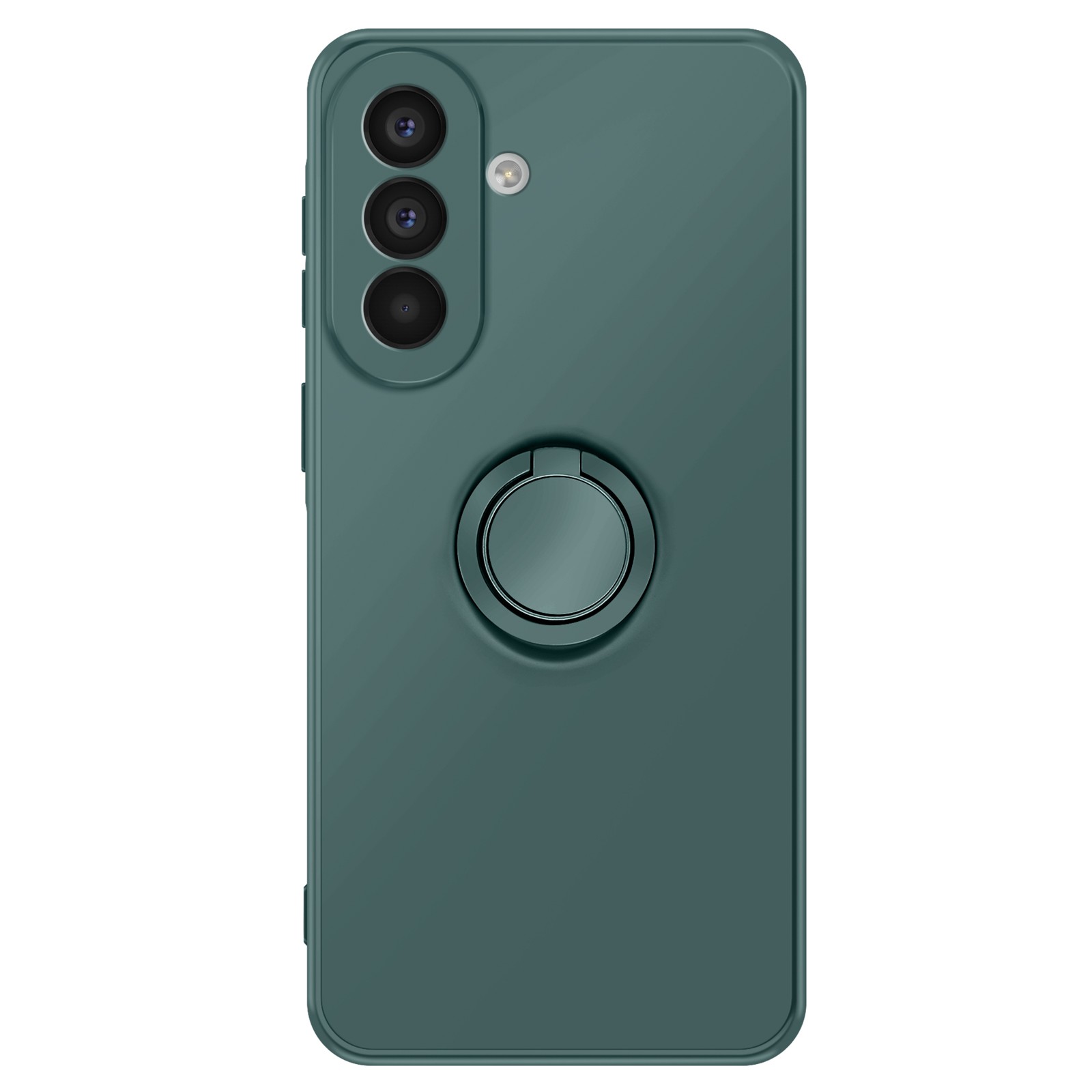 Coque Galaxy A57 protection silicone aimantée anneau support vert