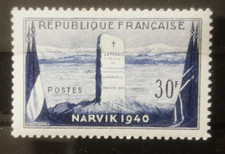 Timbre FRANCE 1952 YT N°922  "bataille de narwik"neuf infime trace