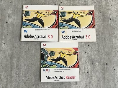 Adobe Acrobat v. 3.0 Reader +2 1991 For Windows Vintage W/ Serial Number