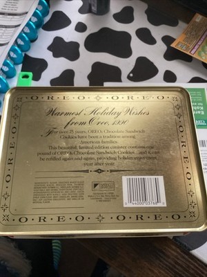 Vintage 1990 Limited Edition 75 Years OREO Chocolate Sandwich Cookie Tin
