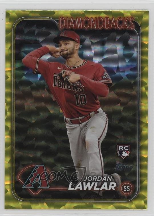 2024 Topps Series 2 Yellow Crackle 3/50 Jordan Lawlar #451 Rookie RC 0nw0