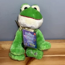 Shining Stars Frog 9" Green Plush With Sealed Code 2006 Russ Berrie With Tag