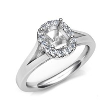 Ring Setting Oval 8x6 mm Blank Mounting Women Ring 925 Sterling Silver Jewelry