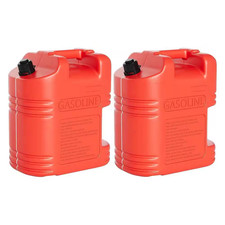5 Gal. Gas Can 2X Pack Heavy-Duty No-Spill Liquid Container with Level Gauge Air