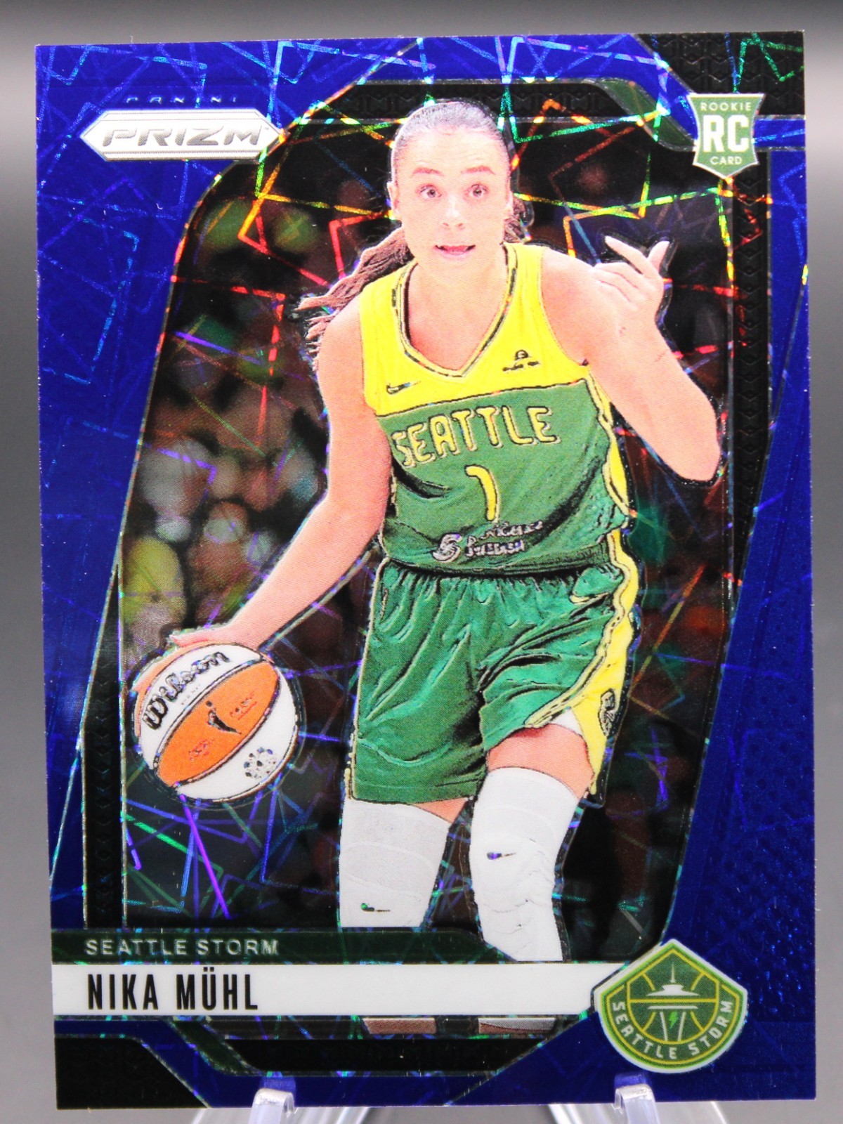 2024 Panini WNBA Prizm Nika Muhl RC Blue Velocity Rookie #75 Storm