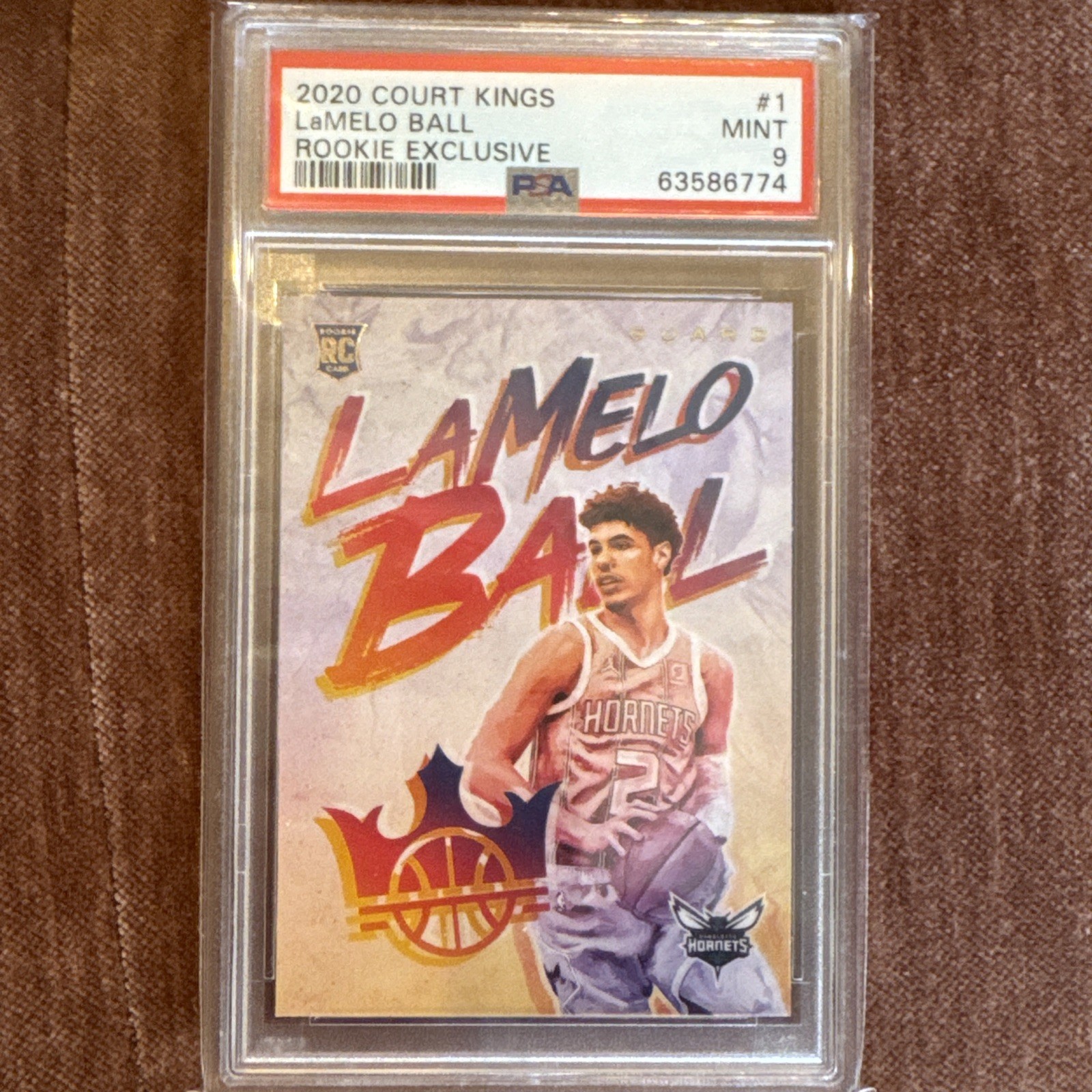 2020-21 Panini Court Kings LaMelo Ball Rookie Exclusive #1 RC PSA 9