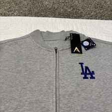 Antigua Los Angeles Dodgers Adult Zip Up Gray Jacket X-Large NWT