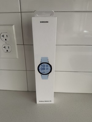 Samsung - Galaxy Watch FE Smartwatch 40mm BT, GPS, WiFI - with Blue Band/Silver