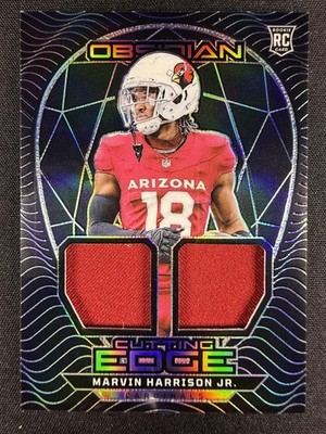 2024 Panini Obsidian #CEM-MHJ Marvin Harrison Jr. Cutting Edge Rookie Patch